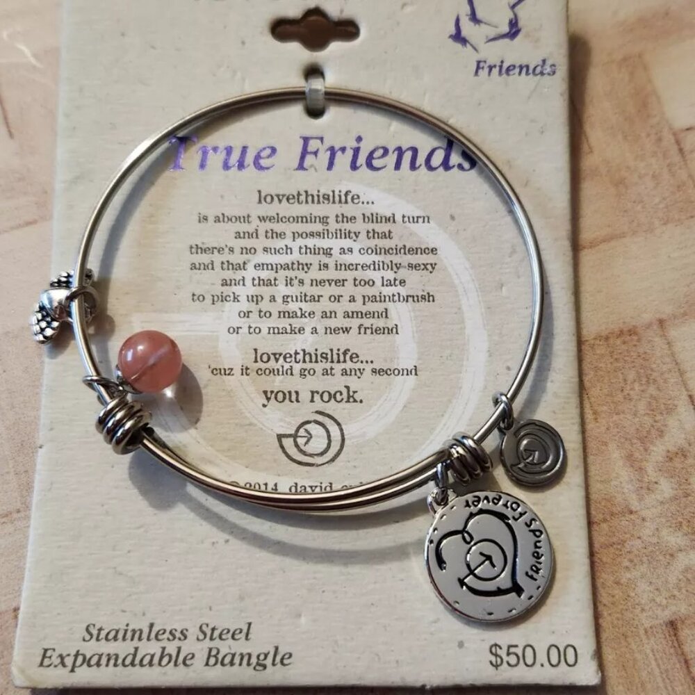 Love this Life stainless steel expandable bracelet true friends fashion jewelry